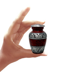 Elite Cloud Red Alloy Cremation Urn