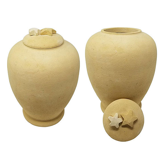 Beige Starfish Biodegradable Sand Urn -  product_seo_description -  Biodegradable Urn -  Divinity Urns.