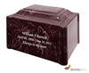 Image of Summer Rose Pillared Cultured Marble Adult Cremation Urn,  Cultured Marble Urn - Divinity Urns