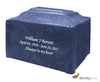 Image of Twilight Blue Pillared Cultured Marble Adult Cremation Urn,  Cultured Marble Urn - Divinity Urns