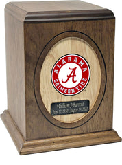 University of Alabama Crimson Tide Seal Memorial Wooden College Cremation Urn - Divinity Urns