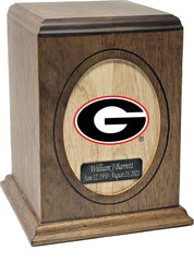 University of Georgia Bulldogs Wooden Memorial Cremation Urn - Divinity Urns