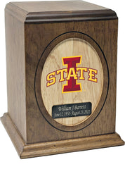 Iowa State University Cyclones Wooden Memorial Cremation Urn - Divinity Urns
