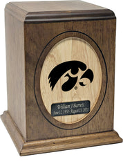 University of Iowa Hawkeyes Wooden Memorial Cremation Urn - Divinity Urns