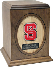 North Carolina State Wolfpack Wooden Memorial Cremation Urn - Divinity Urns