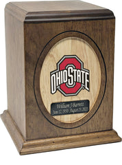 Ohio State University Buckeyes Wooden Memorial Cremation Urn - Divinity Urns