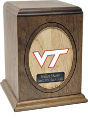 Image of Virginia Tech Hokies Wooden Memorial College Cremation Urns