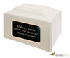 Image of White Pearl Pillared Cultured Marble Adult Cremation Urn - Divinity Urns