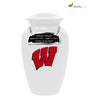 Image of University of Wisconsin Badgers Red Memorial Cremation Urn,  Sports Urn - Divinity Urns