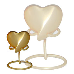 Classic Three-Band Cremation Urn in Gold, Silver
