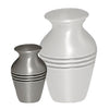 Image of Classic 3-band Cremation Urn - product_seo_description - Brass Urn - Divinity Urns.