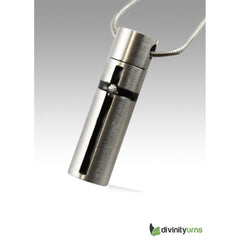 Cross on Cylinder Cremation Jewelry Keepsake Pendant For Ashes -  product_seo_description -  Cremation Pendants -  Divinity Urns.