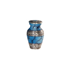 Classic Ocean Blue Fire Cremation Urn