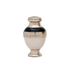 Image of Elegant Pearl White Brass Cremation Urn - product_seo_description - Brass Urn - Divinity Urns.