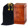 Image of Solid Rosewood Cremation Urn with Hand Carved Praying Hand - product_seo_description - Adult Urn - Divinity Urns.