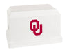 Image of White Oklahoma Sooners Collegiate Football Cremation Urn