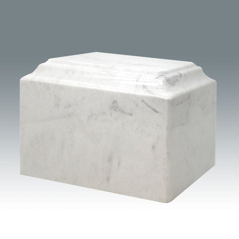 Diamond White Cultured Marble Cremation Urn
