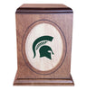 Image of Michigan State Spartans Wooden Memorial College Cremation Urn