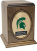 Image of Michigan State Spartans Wooden Memorial College Cremation Urn