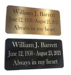 Customized Brass Engraved Name Plates - Divinity Urns