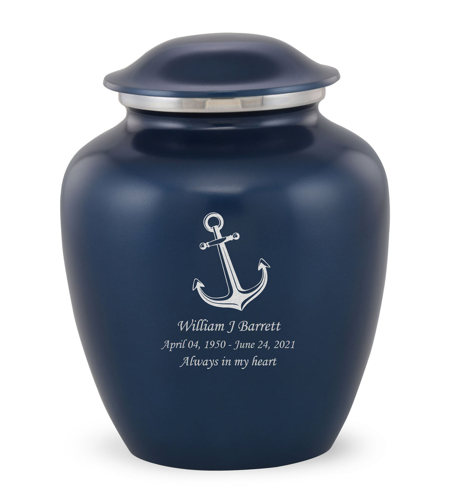 Grace Anchor Custom Engraved Adult Cremation Urn for Ashes in Blue,  Grace Urns - Divinity Urns
