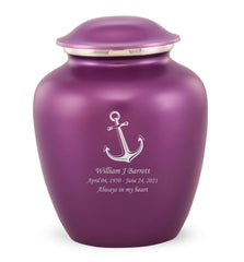 Grace Anchor Custom Engraved Adult Cremation Urn for Ashes in Purple,  Grace Urns - Divinity Urns