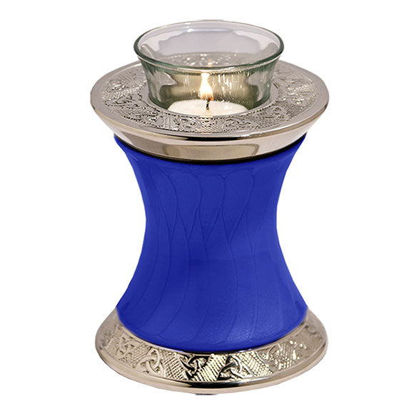 Baroque Tealight Urn in Blue -  product_seo_description -  Tealight Urn -  Divinity Urns.