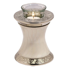 Baroque Tealight Urn in Pearl -  product_seo_description -  Tealight Urn -  Divinity Urns.
