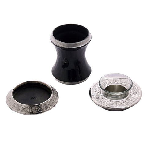 Baroque Shadow Tealight Cremation Urn Black -  product_seo_description -  Tealight Urn -  Divinity Urns.
