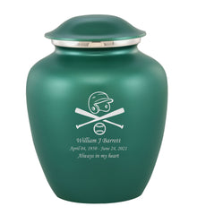 Grace Baseball Custom Engraved Adult Cremation Urn for Ashes in Green,  Grace Urns - Divinity Urns