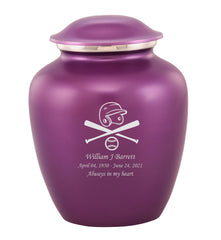 Grace Baseball Custom Engraved Adult Cremation Urn for Ashes in Purple,  Grace Urns - Divinity Urns