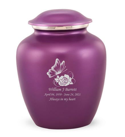 Grace Butterfly Custom Engraved Adult Cremation Urn for Ashes in Purple,  Grace Urns - Divinity Urns