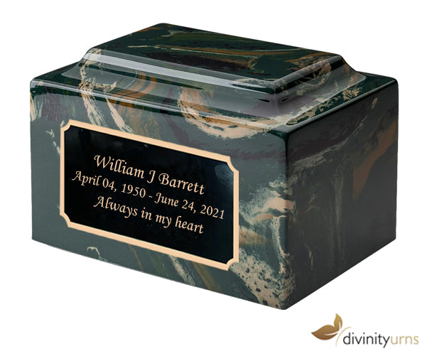 Camouflage Cultured Marble Cremation Urn - Divinity Urns