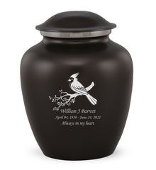 Grace Cardinal Custom Engraved Adult Cremation Urn for Ashes in Black,  Grace Urns - Divinity Urns