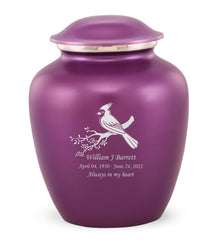 Grace Cardinal Custom Engraved Adult Cremation Urn for Ashes in Purple,  Grace Urns - Divinity Urns