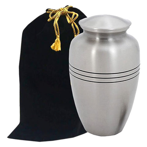 Classic Cremation Urn in Pewter -  product_seo_description -  Brass Urn -  Divinity Urns.