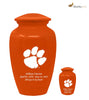 Image of Clemson University Tigers Orange Memorial Cremation Urn,  Sports Urn - Divinity Urns