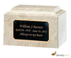 Image of Crème Mocha Cultured Marble Cremation Urn - Divinity Urns