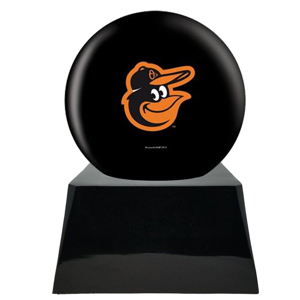 Baseball Cremation Urn with Optional Baltimore Orioles Ball Decor and Custom Metal Plaque -  product_seo_description -  Baseball -  Divinity Urns.