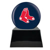 Image of Baseball Cremation Urn with Optional Boston Red Sox Ball Decor and Custom Metal Plaque -  product_seo_description -  Baseball -  Divinity Urns.