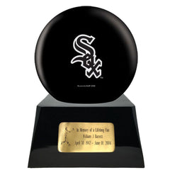 Baseball Cremation Urn with Optional Chicago White Sox Ball Decor and Custom Metal Plaque -  product_seo_description -  Baseball -  Divinity Urns.