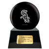 Image of Baseball Cremation Urn with Optional Chicago White Sox Ball Decor and Custom Metal Plaque -  product_seo_description -  Baseball -  Divinity Urns.