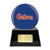 Image of Football Cremation Urn with Optional Florida Gators Ball Decor and Custom Metal Plaque -  product_seo_description -  Football Team Urns -  Divinity Urns.