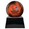 Image of Football Cremation Urn with Optional Cleveland Browns Ball Decor and Custom Metal Plaque -  product_seo_description -  Sports Urn -  Divinity Urns.