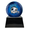 Image of Football Cremation Urn with Optional Carolina Panthers Ball Decor and Custom Metal Plaque -  product_seo_description -  Sports Urn -  Divinity Urns.