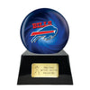Image of Football Cremation Urn with Optional Buffalo Bills Ball Decor and Custom Metal Plaque -  product_seo_description -  Sports Urn -  Divinity Urns.