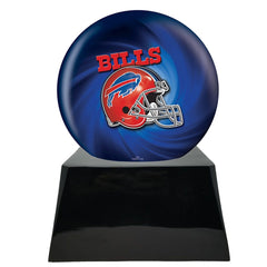 Football Cremation Urn with Optional Buffalo Bills Ball Decor and Custom Metal Plaque