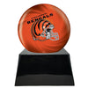 Image of Football Cremation Urn with Optional Cincinnati Bengals Ball Decor and Custom Metal Plaque -  product_seo_description -  Sports Urn -  Divinity Urns.