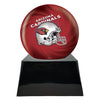 Image of Football Cremation Urn with Optional Arizona Cardinals Ball Decor and Custom Metal Plaque -  product_seo_description -  Sports Urn -  Divinity Urns.