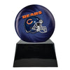 Image of Football Cremation Urn with Optional Chicago Bears Ball Decor and Custom Metal Plaque -  product_seo_description -  Sports Urn -  Divinity Urns.